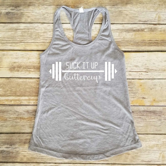 Suck it up Buttercup weightlifting workout shirt - Picture 2 of 3